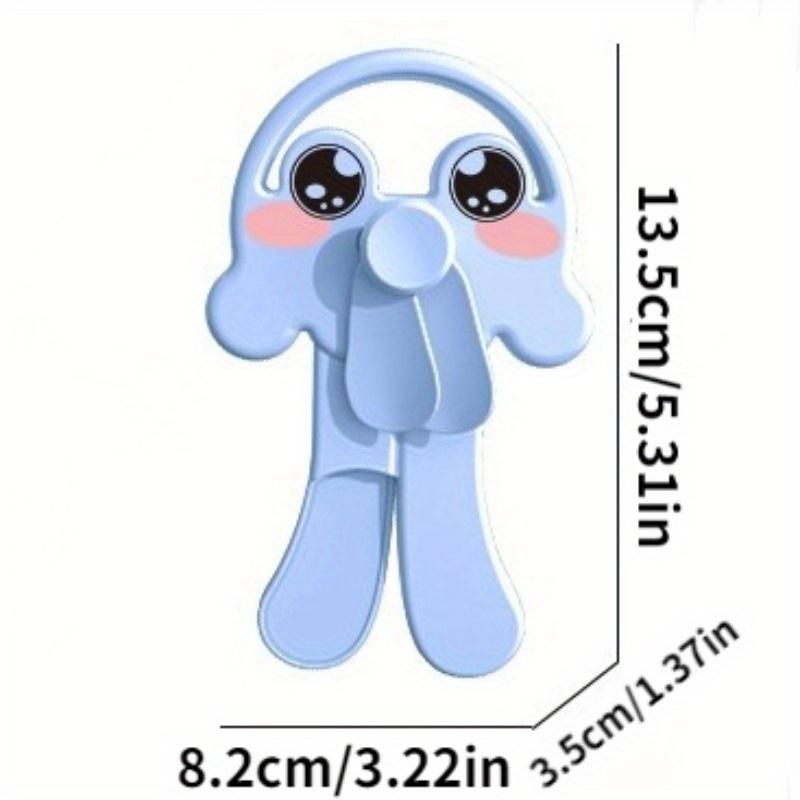 3pcs Cute Cartoon Manual Press Fans,Portable Handheld Mini Fans In Pink, Blue, and White, Plastic, No Battery Required, Ideal for Summer, Manual Fan