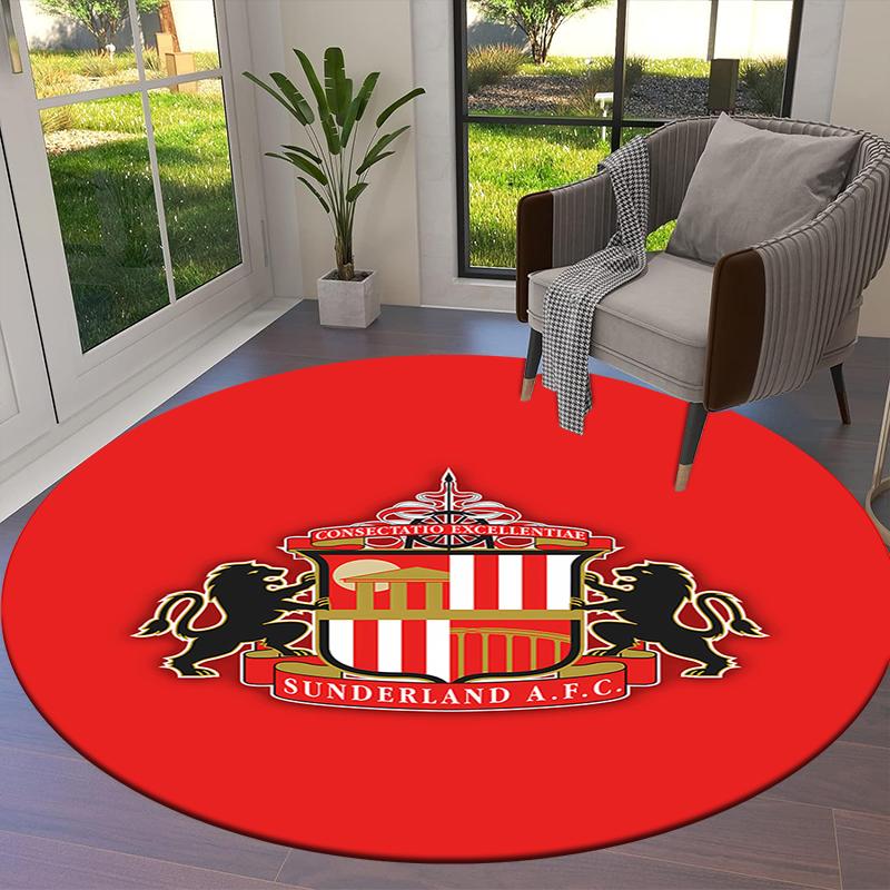 Tappeto Rotondo Football Club Crystal Palace, Tappeto per Soggiorno Camera da Letto Divano Sala Giochi Decorazione, Tappetino Antiscivolo