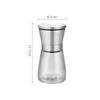 Salt and Pepper Grinder Set 2pcs Spice Mill with Adjustable Coarseness Refillable Glass Body with Ceramic Blades Manual Mills