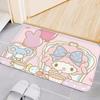 Kawaii My Melody & Piano Doormat - Cute Pink Anti-Slip Entry Rug