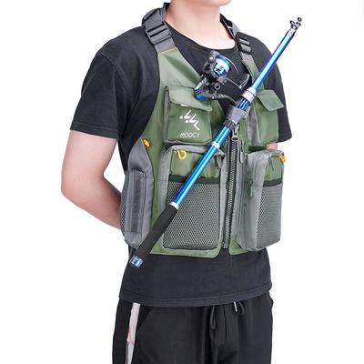 Multi-Functional Life Jacket Vest For Outdoor Fishing Vest Mult-Pockets EPE Foam Floating Kayak Sport Safety Jacket For Fishing