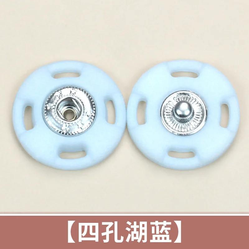 10pcs Round Plastic Snap Button Shirt Cardigan Invisible Concealed Buttons Clothes Accessories