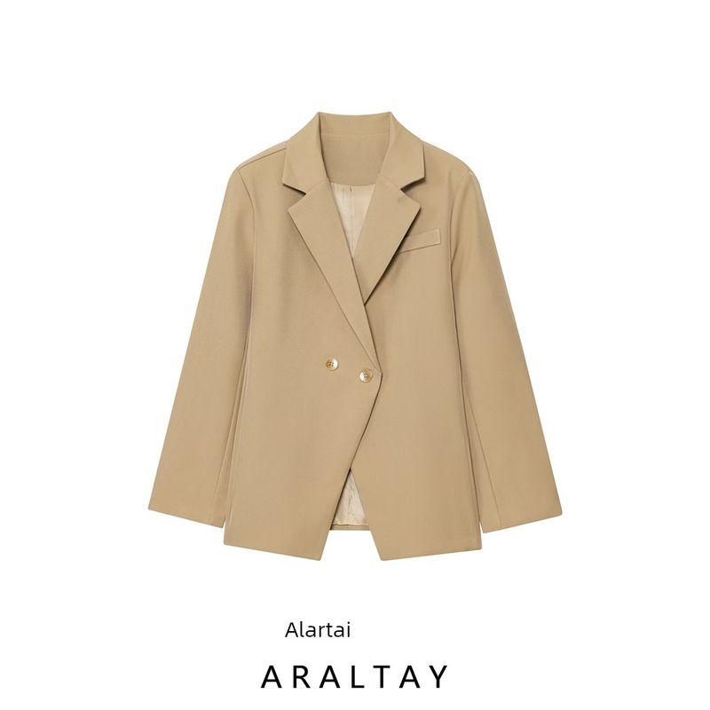 Araltay New Arrival Women's Clothing Fashion Style Fashion All-Match Minimalist Casual Solid Color Waist Tight Profile Suit Outwear