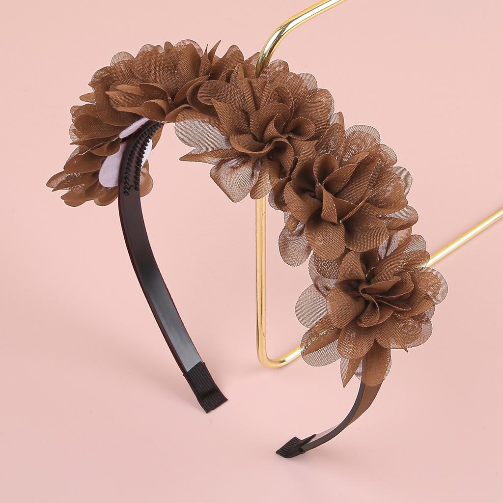 Fashion Chiffon Flower Headbands Plastic Teeth Hairbands Baby Girls Headbands Children Kids Floral Hairband Hair Accessories Set
