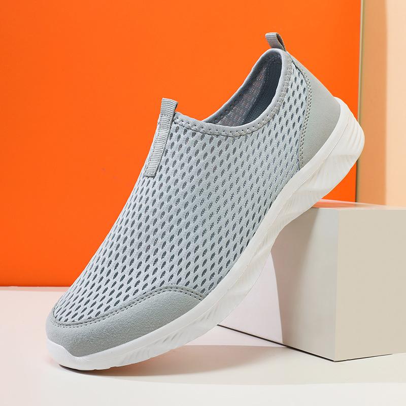

Великий розмір літній вуличний розмір 47 чоловіче повсякденне сітчасте чоловіче взуття м яка підошва легке дихаюче взуття для бігу кросівки 47 сірий колір