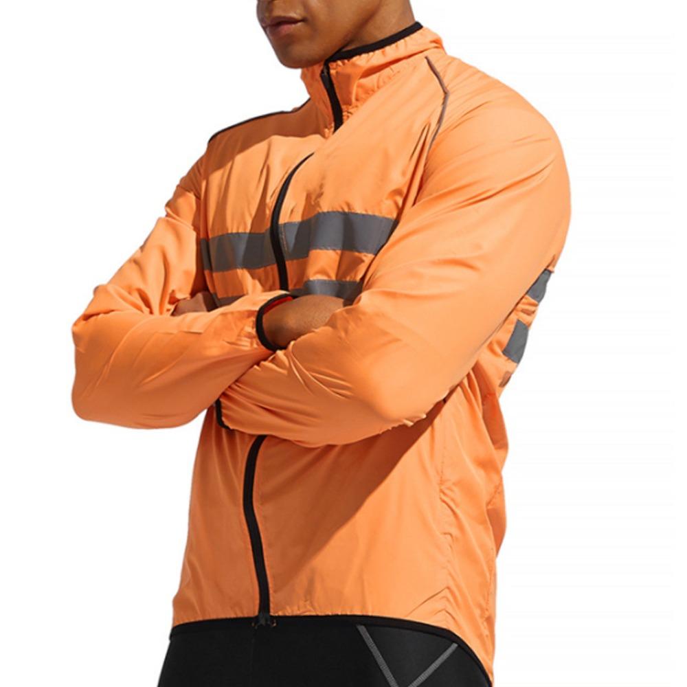 Veste de cyclisme orange coupe-vent pour moto tout-terrain et cyclisme, pour les sorties pêche