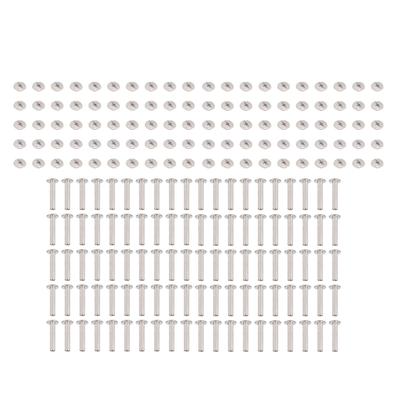 100 Pairs 0.16x0.79x0.33in Rivet Stud Set M3 Stainless Steel Flat Round Head Rivets and Screws for