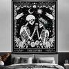 Skeleton Lovers Wall Tapestry Day of the Dead Art Decor Halloween Boho Bedroom Living Room Home Interior Hanging