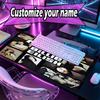 Custom Name Personalized Billie Eilish Pattern Mousepad, Laptop PC Desk Mat, Decorative Desk Mat for Home Keyboard Pad Gift