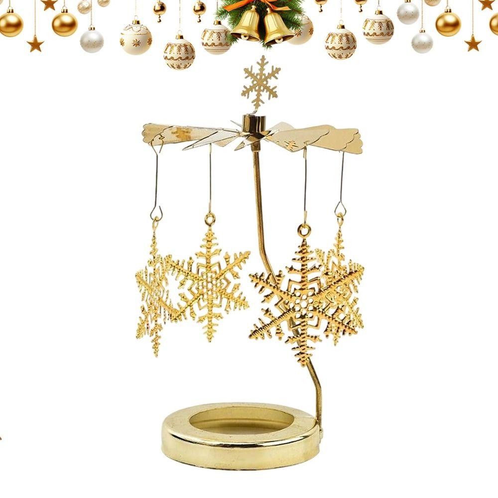 Metal Rotating Candle Holder Rotating Mechanism Transfer Windmill Tea Light Holder  Romantic Dinner