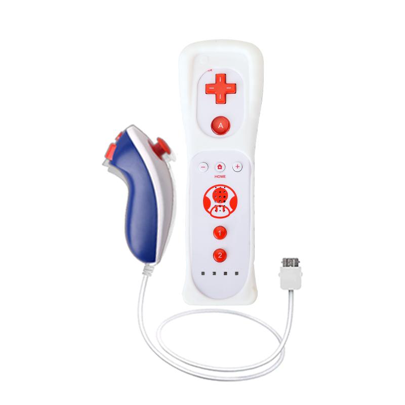 A Pair Remote Controller with Nunchuck Controller for Wii Games Control for Wii Console Wireless Gamepad with Motion Plus