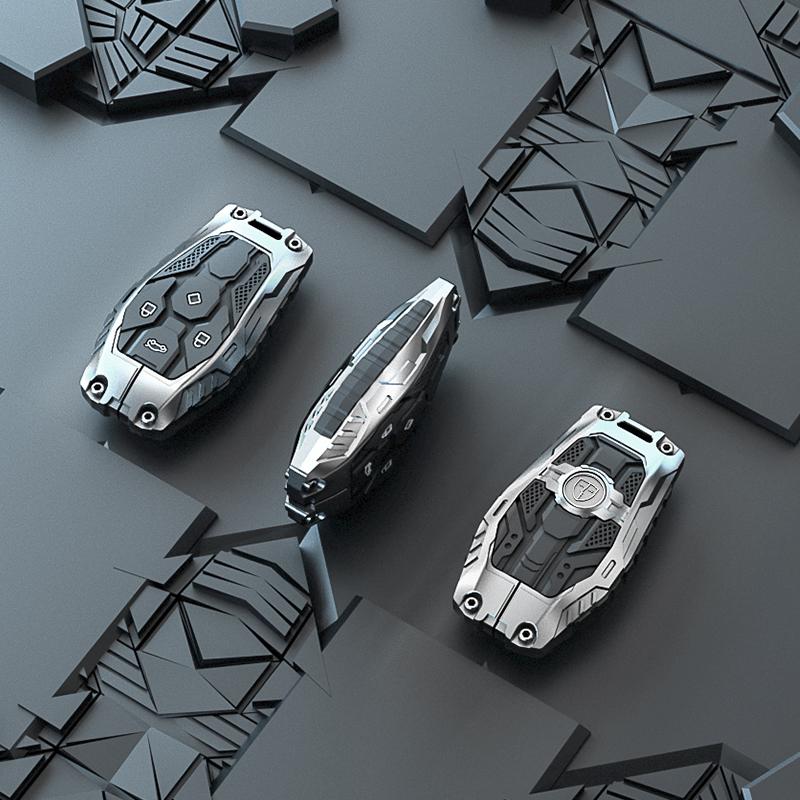 Styling Mouldings Zinc Alloy Car Smart Remote Key Cover Case Protector Holder Shell Bag For Leapmotor T03 S01 C11 C01 Type Keych