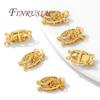 18K Gold Plated Bead Safety Clasp For Bracelets,Locks For Jewelry Making Accessories,Connectors Clasps Fittings