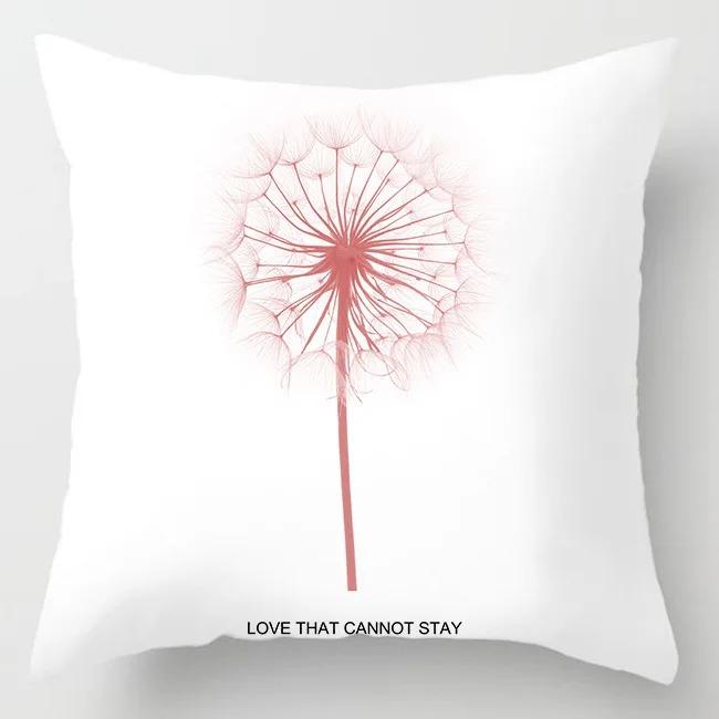 Pink Marble Mandala Peach Skin Pillow Case 2D Flat Printed Decorative Cushion Cover For Sofa Living Room Girl Bedroom Decor