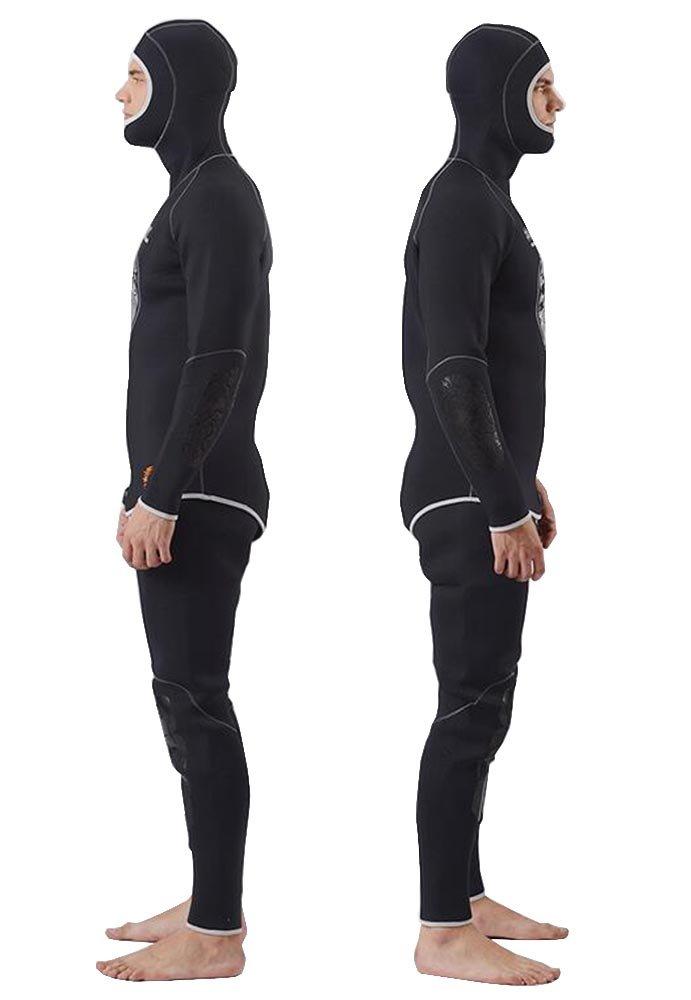MORGEN SKY Men's 2-Piece 5mm Wetsuit for Spearfishing and Diving, Long Pants, 1301 (Bottoms Only, Size L)