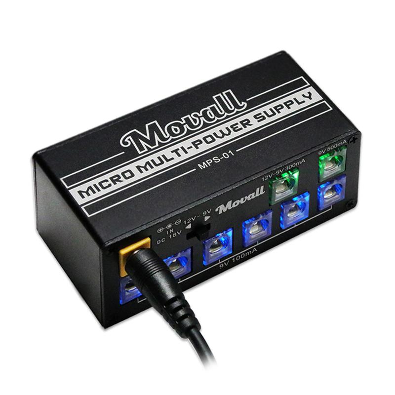 Movall Guitar Pedal Power Supply 8 Isolated Output Anti-interference 18W Different Output Guitar Effect Power Guitar Accessories US Plug