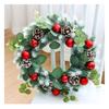 Holiday Decor Christmas Wreath Authentic Botanical Lightweight Construction Plastic Material Realistic Foliage