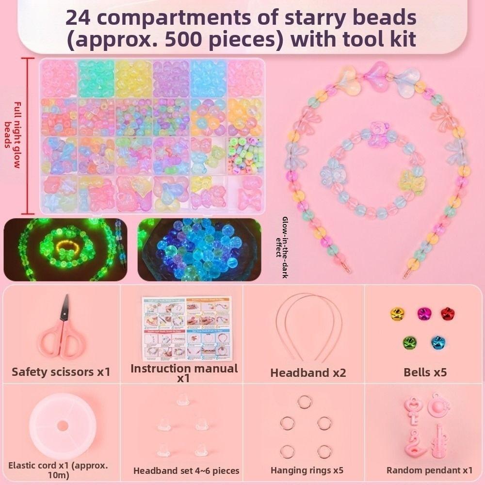 Acrylic DIY Handmade Beaded Kit Toy Creative Beads Toys for Children Girl  Children