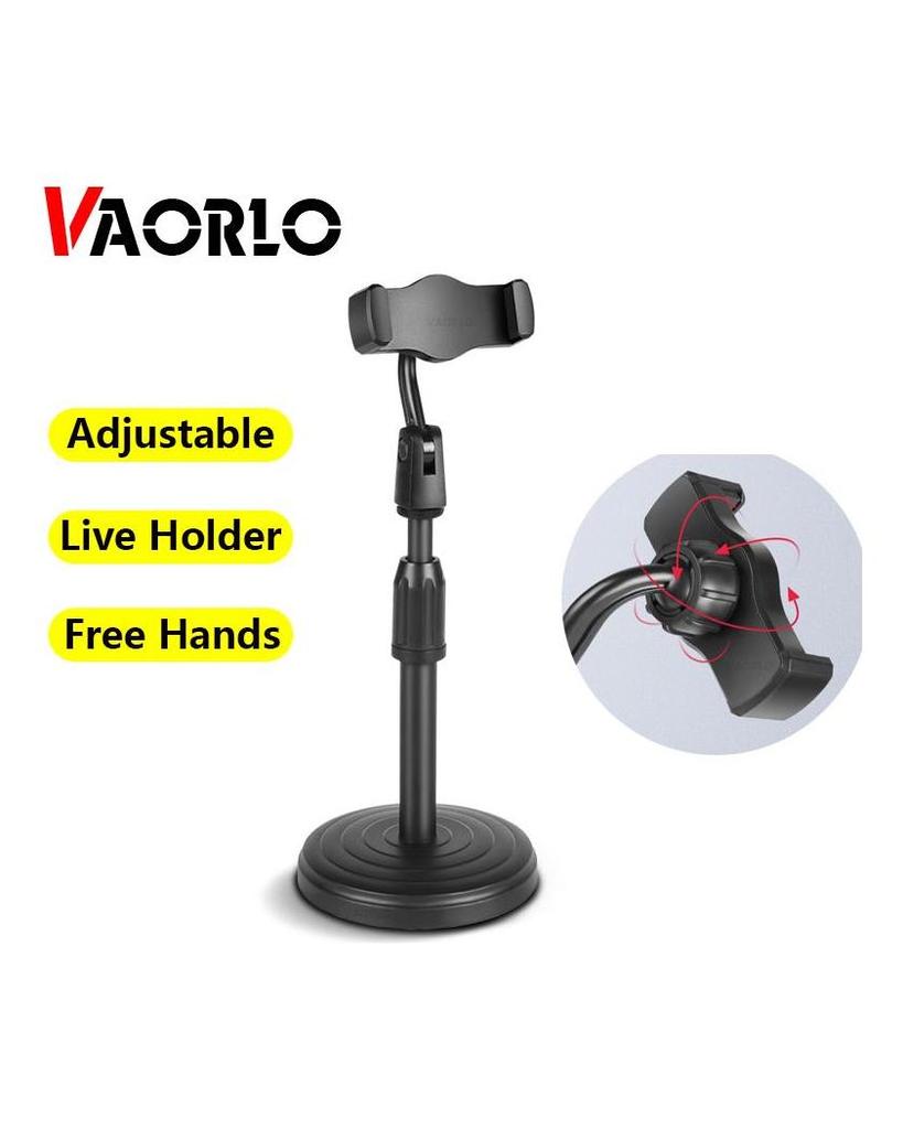 VAORLO 360° verstellbarer Live-Telefonhalter, Telefonständer, Schreibtischhalter, faltbarer Halter für iPhone XiaoMi Huawei