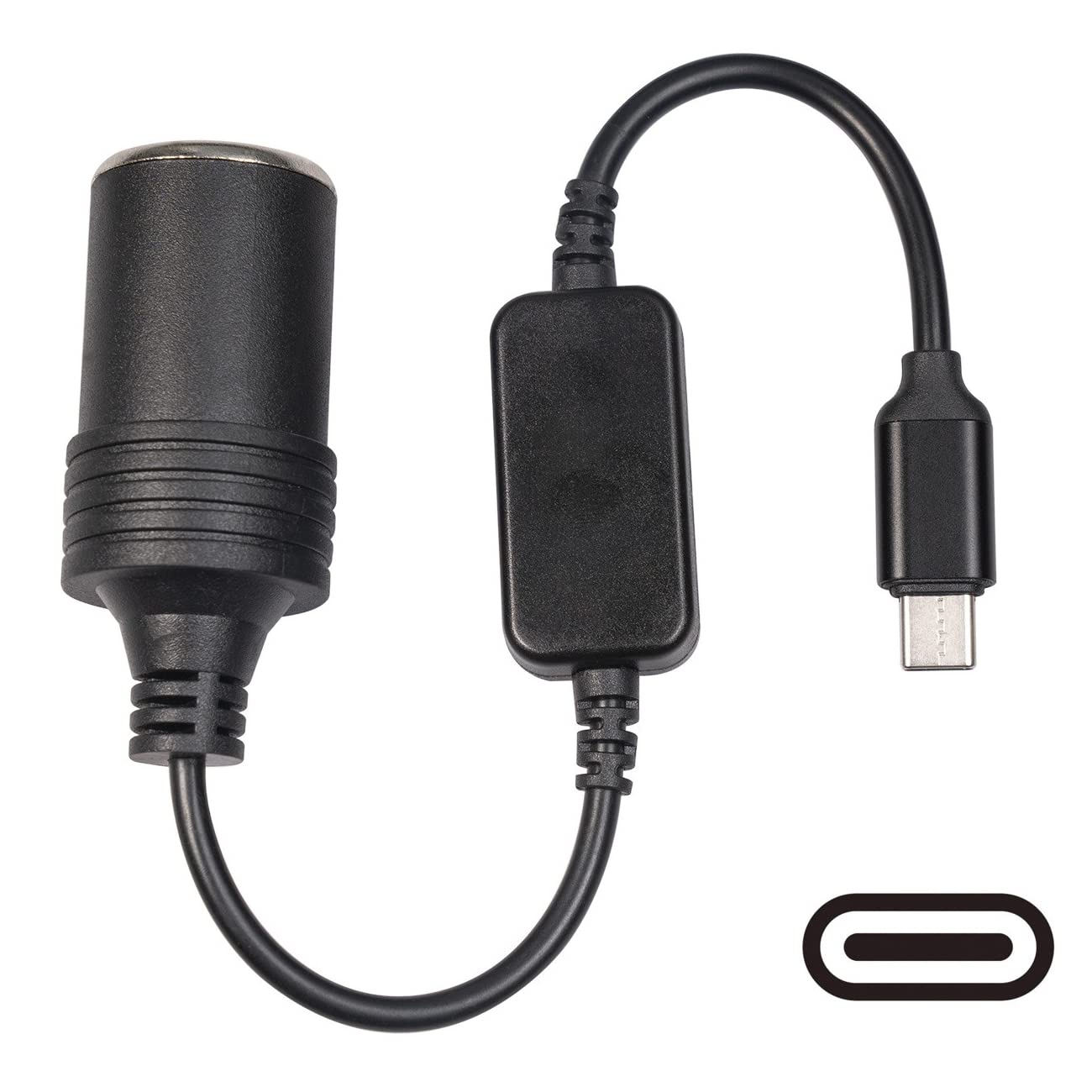 

30cm Type C Car 5V to 12V Cigarette Lighter Female Converter Compatible with Car Accessories Charger, Type-C Socket, Adapter, Cable,