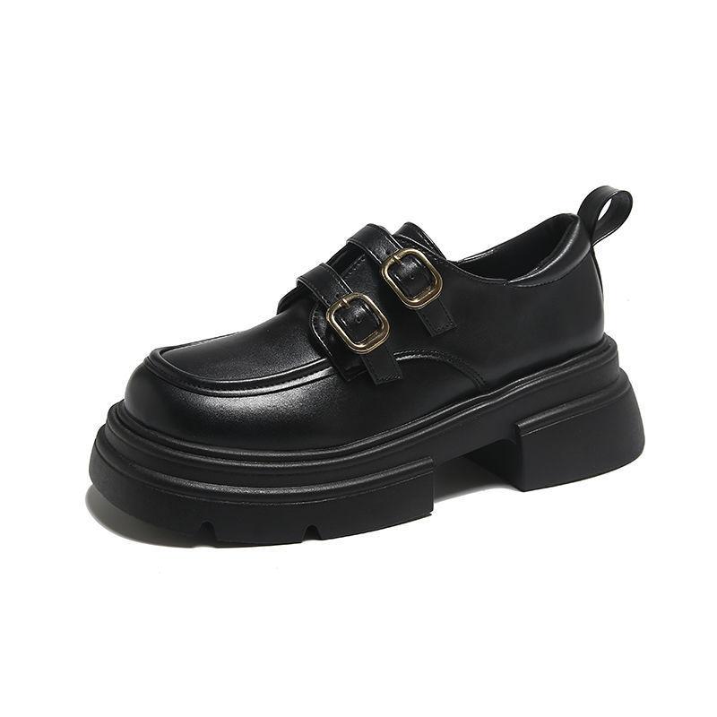 British style small leather shoes women's 2025 autumn new Japanese jk single shoes versatile platform women's shoes black loafers