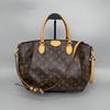 [Pre-Owned] Zipper Closure Logo Print Monogram Coated Canvas With Leather Trim Dumpling Bag - Excellent #1K5E51L