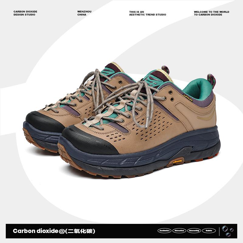 

2025 autumn shock absorption, non-slip and wear-resistant thick-soled couple shoes, low-top trendy outdoor hiking shoes, hiking shoes, men s and women Female 39 коричневий