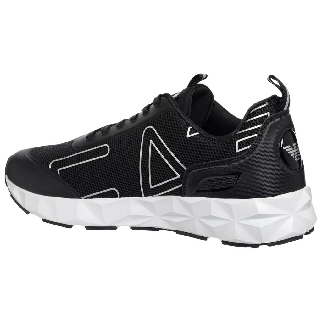 Emporio Armani EA7 Round Toe Lace-Up Flat Running Shoes Low Top Casual Shoes Men sneakers Black X8X154XK357K716