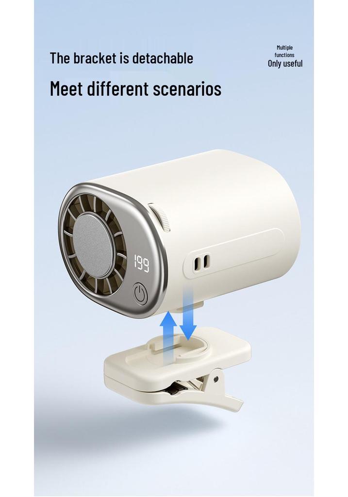 High-Speed Handheld Waist-Hanging Cooling Fan with Ice Pack Clip Y32