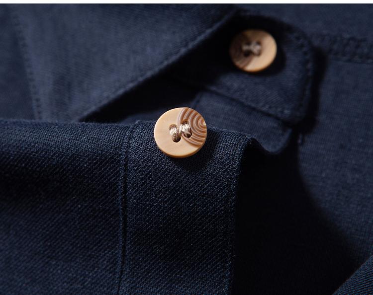 Classic Cotton and Hemp Old Money Style: Summer New Fashionable, Breathable, Comfortable, High End Men's Short Sleeved Polo Shirt