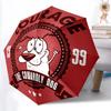 1pc Courage the Cowardly Dog Automatic Open/Close Folding Umbrella, Windproof 8-Rib Construction, Lightweight Travel Umbrella for Women/Men 35