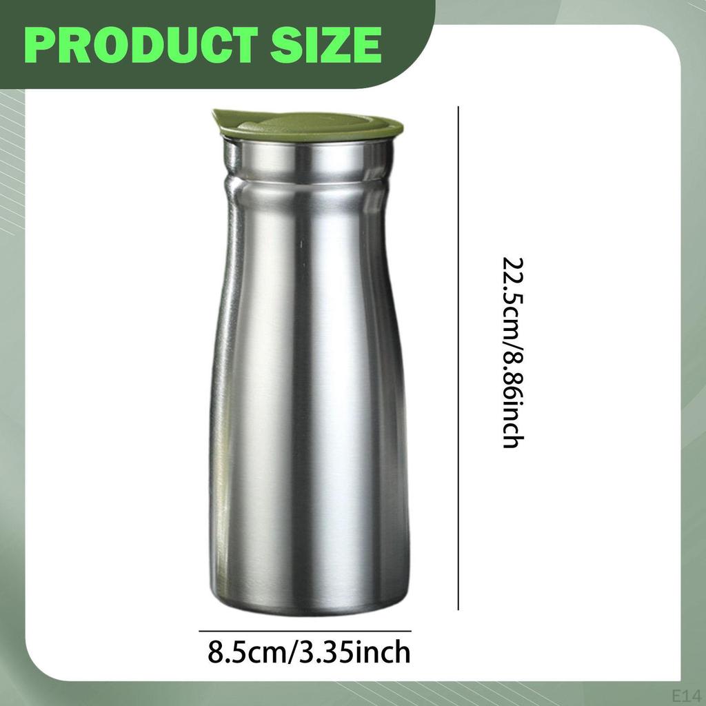 , Insulated Jug, Stainless Steel Vacuum Carafe, Leak Beverage Dispenser, Modern Design, And Cold