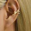 1 Stück Lustiger Kletternde Katze Clip Ohrring für Frauen Niedliches Tier Grünes Auge Kätzchen Frosch Ohne Piercing Ohrknorpel Ohrring Party Schmuck