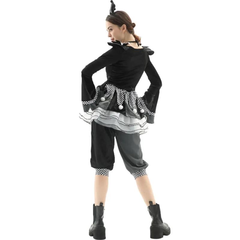 Halloween Evil Clown Costume - Circus Resurrection & Vampire Style Unisex for Male & Female Thriller Cosplay & Performance Wear