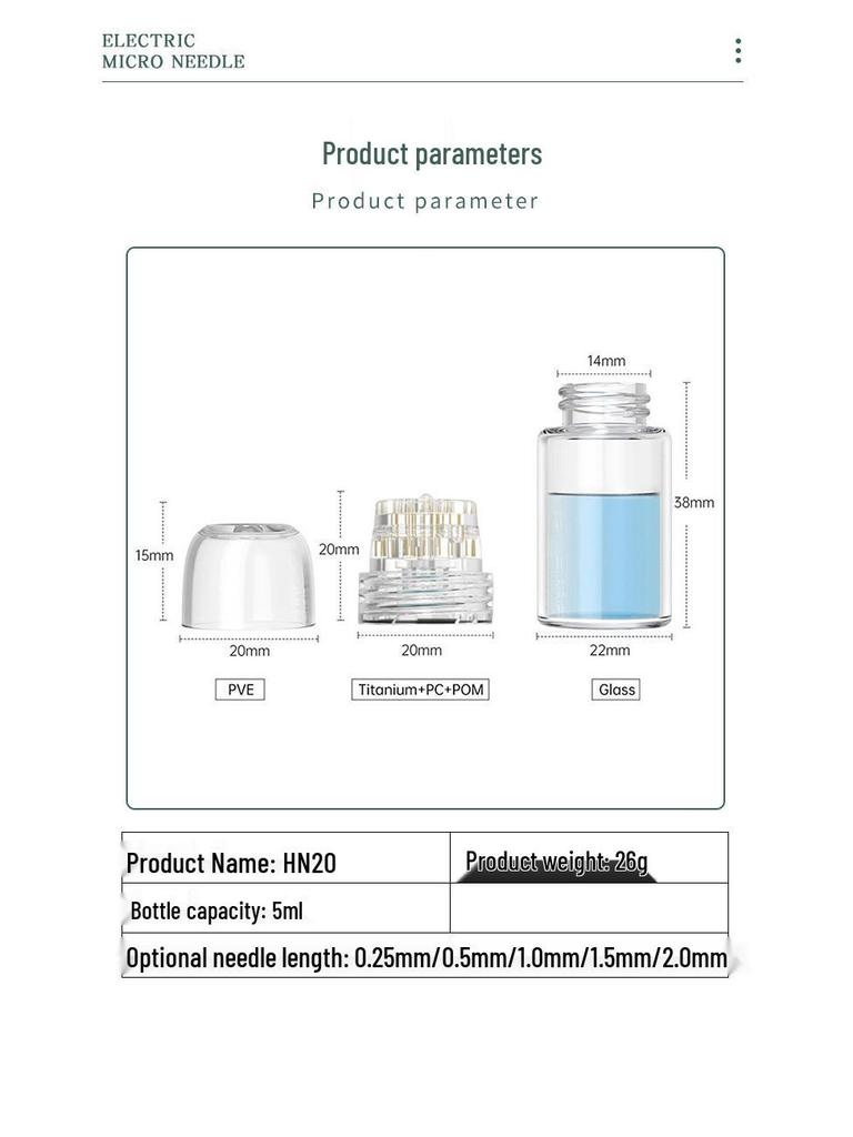 Beauty Gold Micro-needle 20-Needle Portable Stamp for Water-soluble Skincare