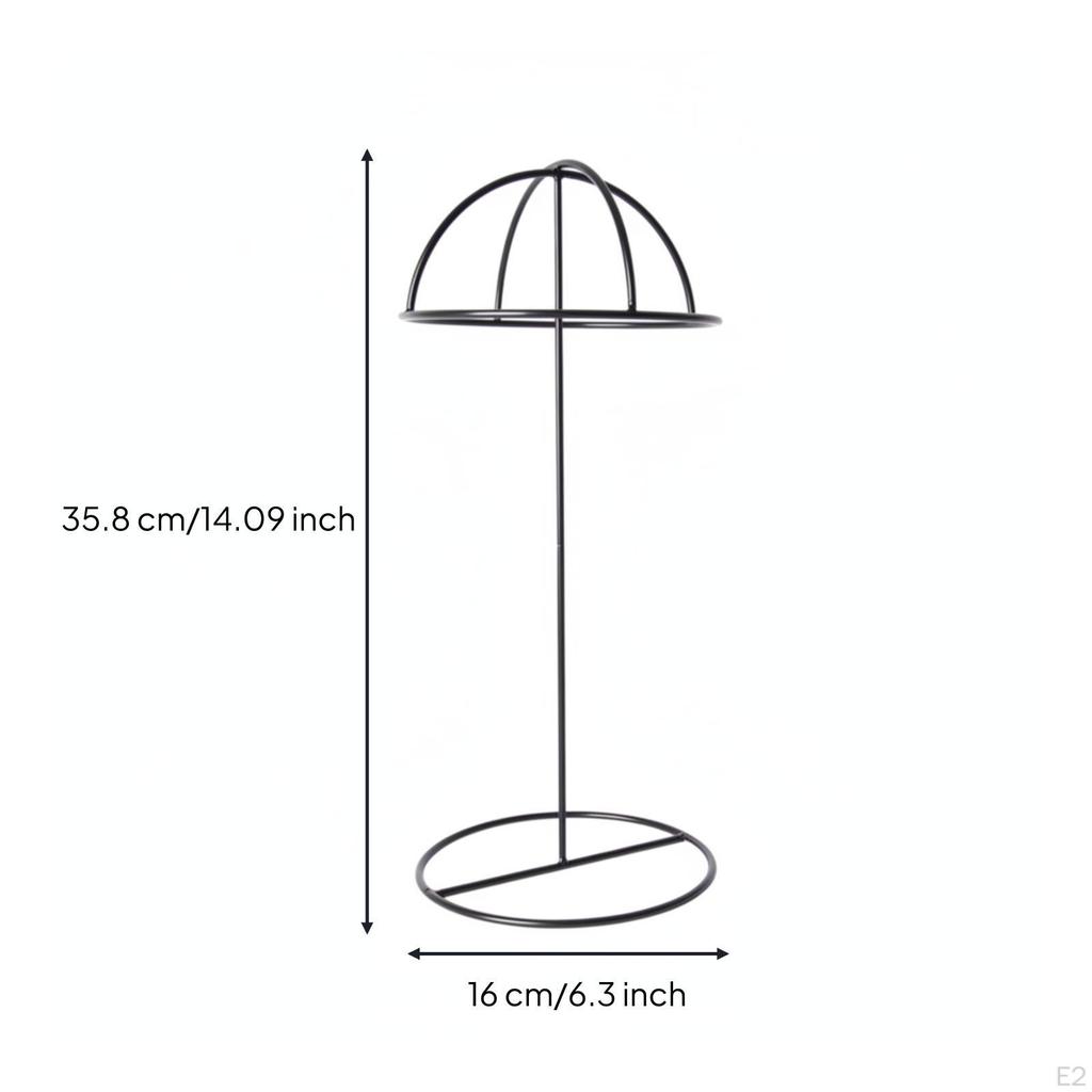 Hat Display Stand Stainless Steel with Dome Support Brushed Metal for Boutiques,