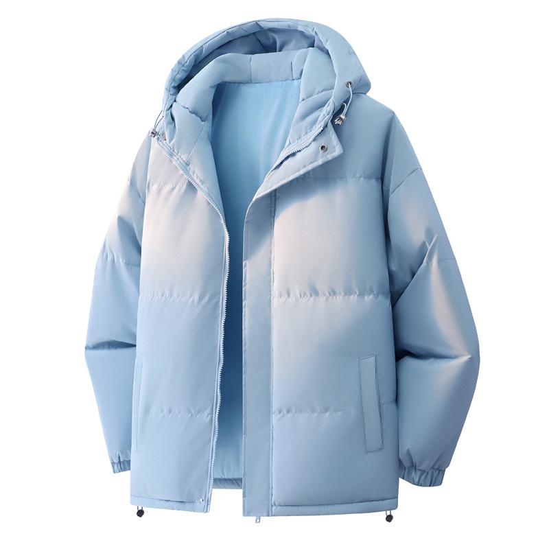 Herren Winter Dicke Baumwolljacke mit Kapuze, Mehrfarbige Brotjacke