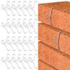 24 Pcs Heavy Duty Brick Hooks Corrosion Resistant Stainless Steel Outdoor Wall Mounting Clip for Decoration