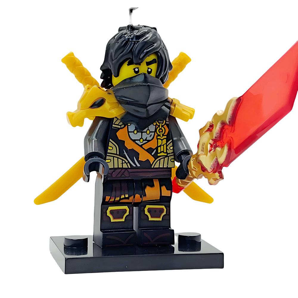The New Ninja Building Block Figurine 19 Season Dragon Shoulder Armor Suit Protagonist Nine Assembled Figurine Boy Toy