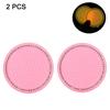 Non-slip Car Water Cup Pad Luminous Car Coaster Pad Mat Cup Bottle Holder Rhinestone Rubber Pad Mat Car Styling Accessories