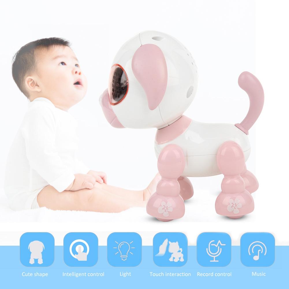 Electronic Intelligent Touch Sensoring Robot Dog Toy Children Early Education Toy Kid GiftPink