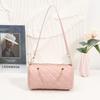 High quality diamond cylinder bag double shoulder strap niche chain diamond bag