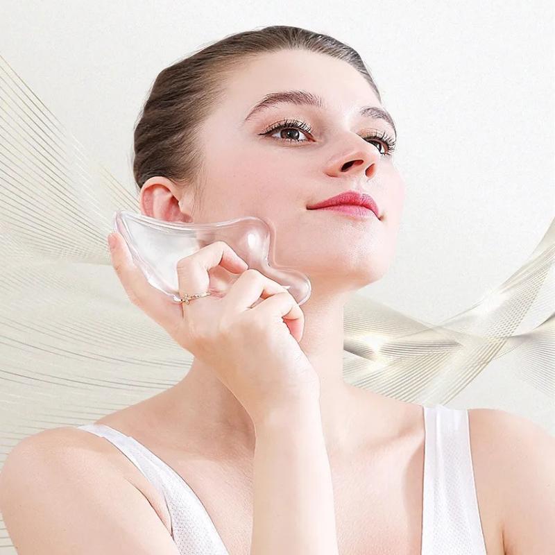 1Pcs Transparent Gua Sha Board Gua Sha Massage For Face Lifting Gua Sha Scraping Face Massager Resin