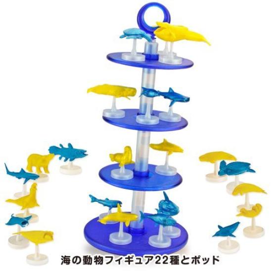 Calorata Ecosystem Balance Game Animal Pod Sea Creature Figures Guidebook 3D Educational Kids Christmas Present (22 / Included) Game, Encyclopedia,