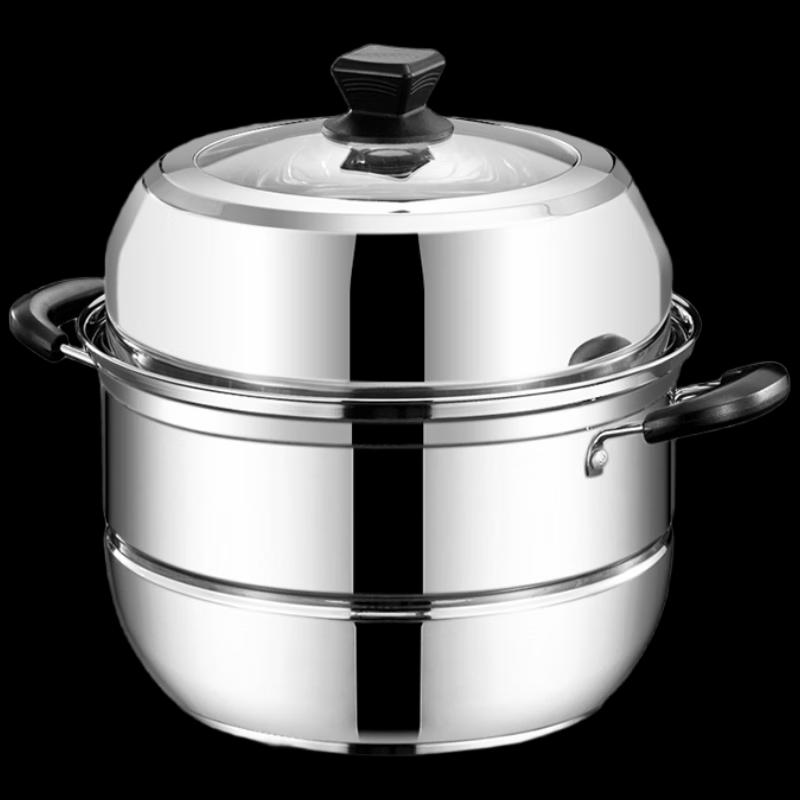 BST-086B 2-Layer Stainless Steel Steamer