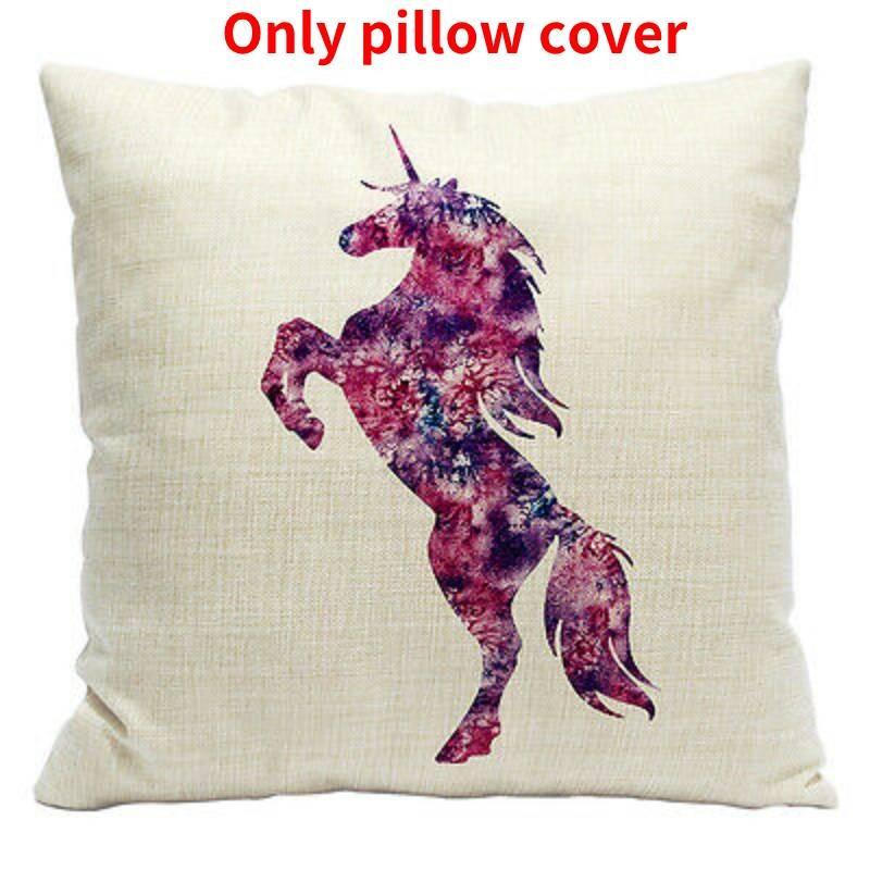Pillow Unicorn Case Cute Cartoon Print Home Living Room Sofa Car Cushion Gift