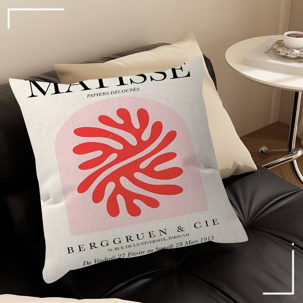 Abstract Flowers Matisse Personalized Pillow Cover Kids Bedroom Wild Party Decor Pillowcase Kid Birthday Shower Gift