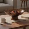 Pedestal Fruit Bowl Elegant Design Draining Basket with Stand Decorative HighFoot Candy Dish
