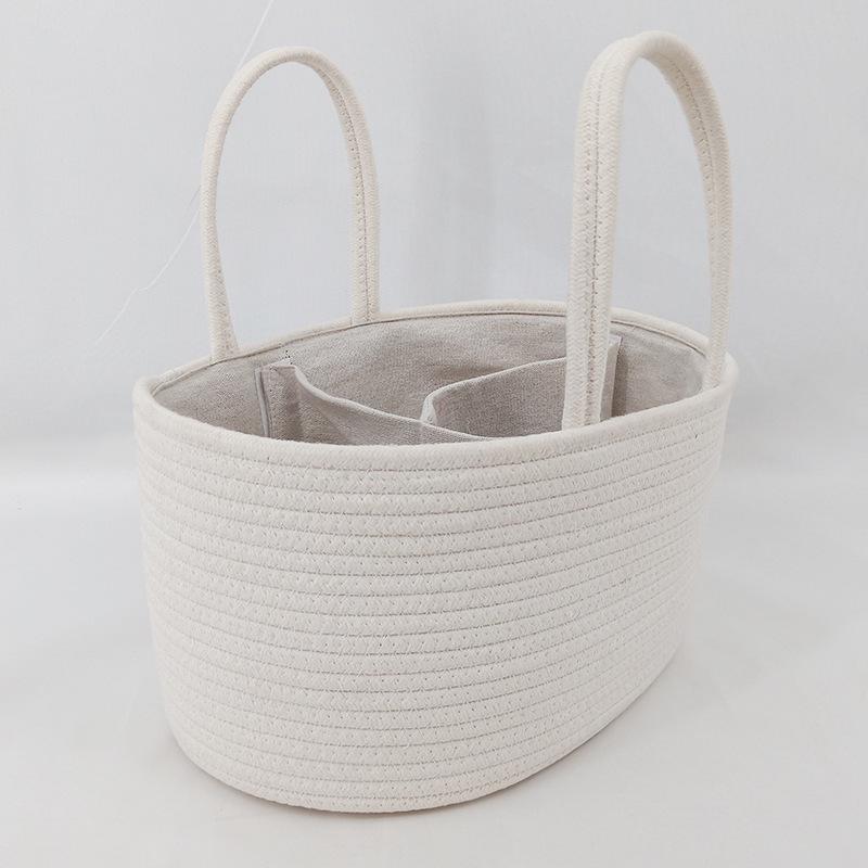Large Capacity Baby Supplies Storage Basket with Handle
