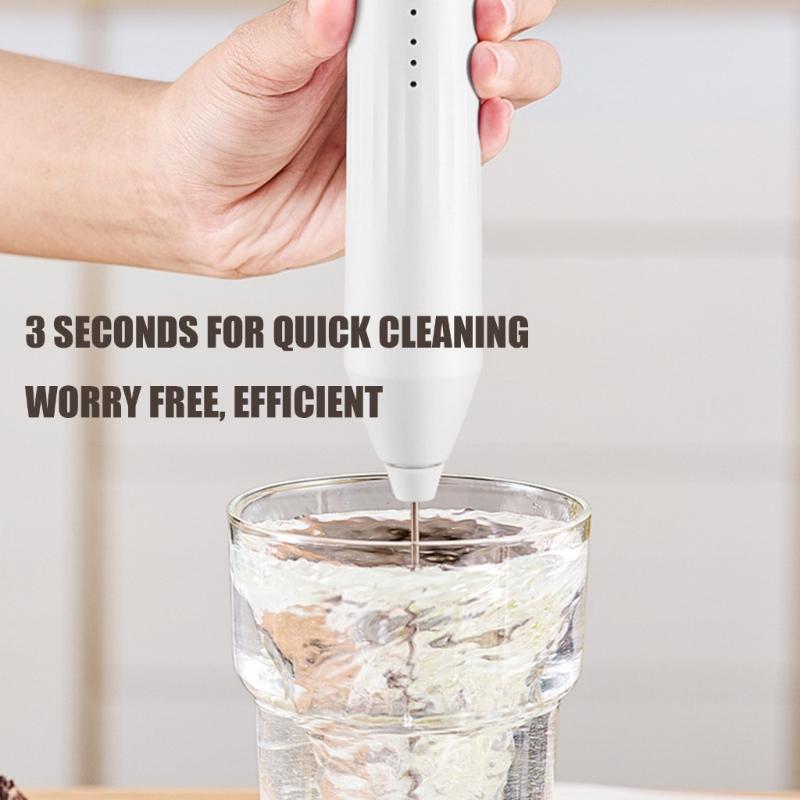 Portable Battery Operated Milk Frother For Home coffee maker Style Quick Frothing